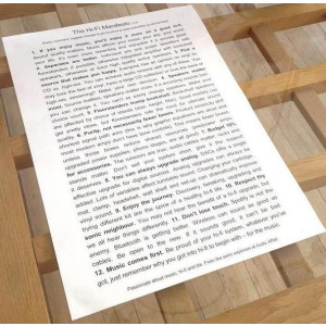 Hi-Fi Manifesto A3 Poster First Edition