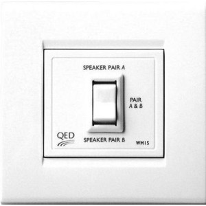 QED WM15 Wall Mount Stereo Speakers Switch (Parallel)