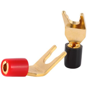 Atlas Banana Plug to Spade Adaptors (4 Pack)