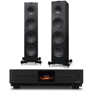 Audiolab Omnia Amplifier & CD Streaming System with KEF Q950 Floorstanding Speakers