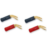 QED Screwloc ABS Spade Plug - 4 Pack