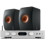 Audiolab 6000A Play Amplifier Streamer and KEF LS50 Meta Speakers Silver