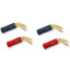 QED Screwloc ABS Spade Plug - 4 Pack