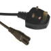 Standard UK Figure 8 Mains Cable - 1.0 Metre