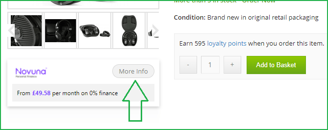 Link on product page